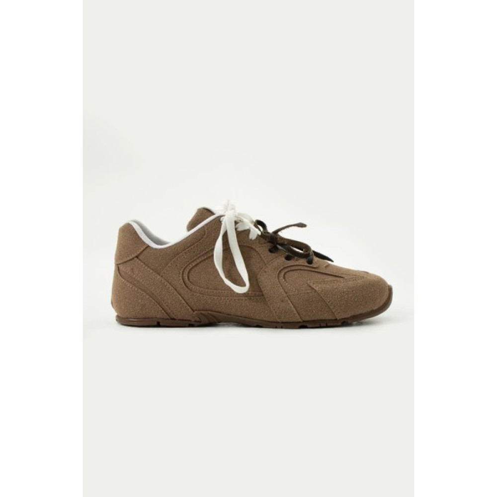Duxal Shoes Brunella Süet Çift Renkli Bağcık Detaylı Düz Taban Kadın Spor Ayakkabı Sneaker Spor Ayakkabı Fiyatı