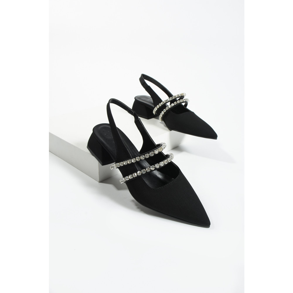 DUXAL SHOES kadın taşlı şık babet-topuklu ayakkabı-LİNDA 38 Beden Topuklu Ayakkabı Fiyatı