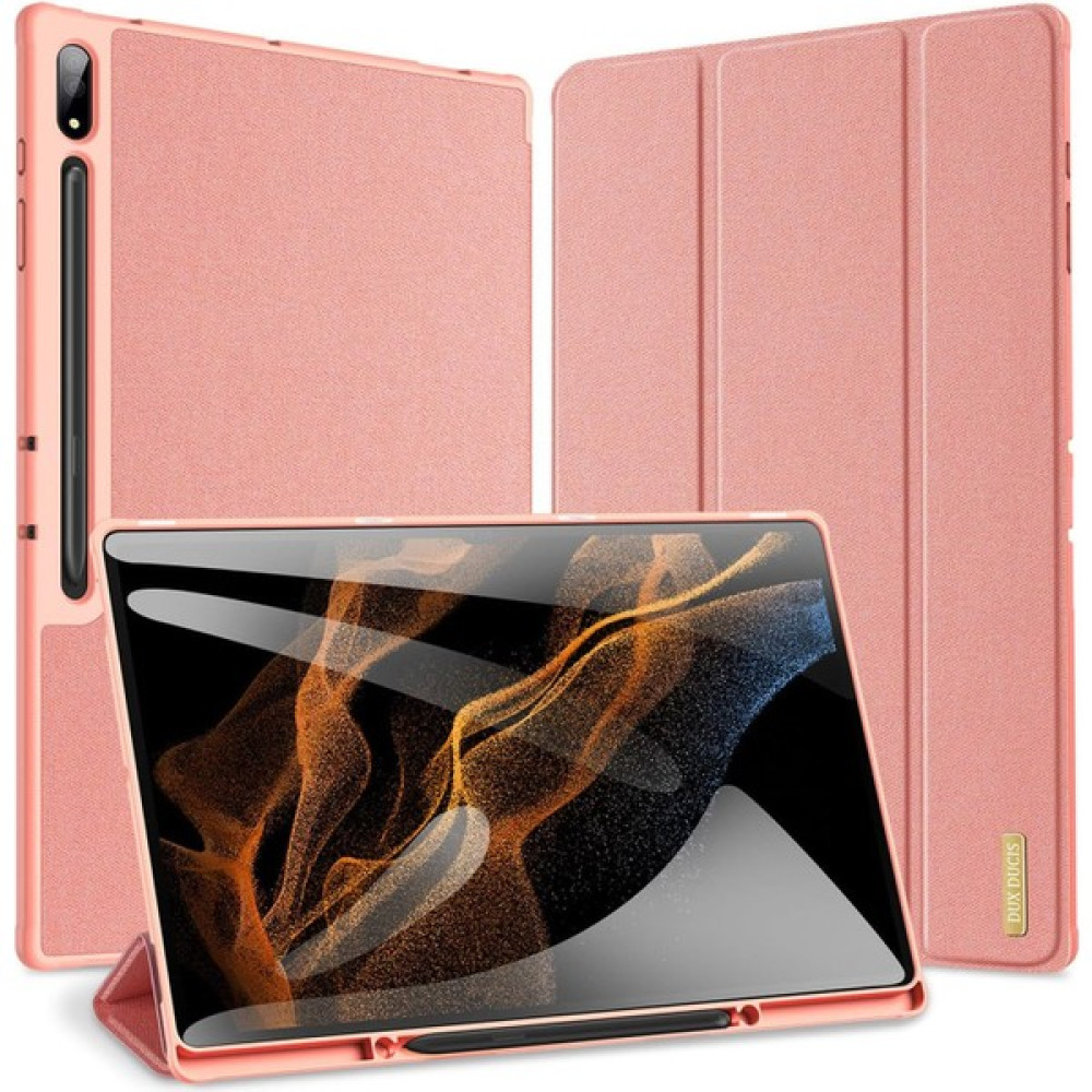 Duxweel Samsung Galaxy Tab S9 Ultra 14.6'' Inç ( SM-X910/X916/X918) Standlı Mıknatıslı Ultra Ince Deri Kılıf - Açık Pembe Tablet Kılıfı Fiyatı