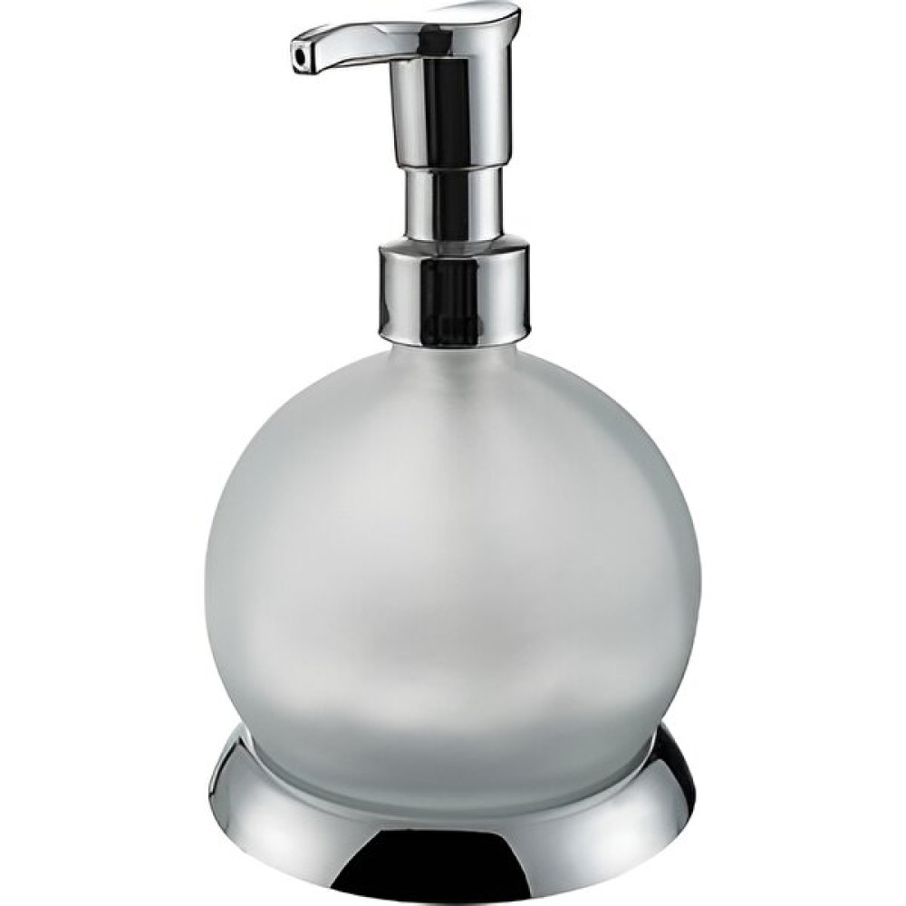 DUXXA Set Üstü Küre Cam Sıvı Sabunluk Sıvı Sabun Dispanseri 400ML Kapasiteli Set Üstü Küre Cam Sabunluk - Krom Sabunluk Fiyatı