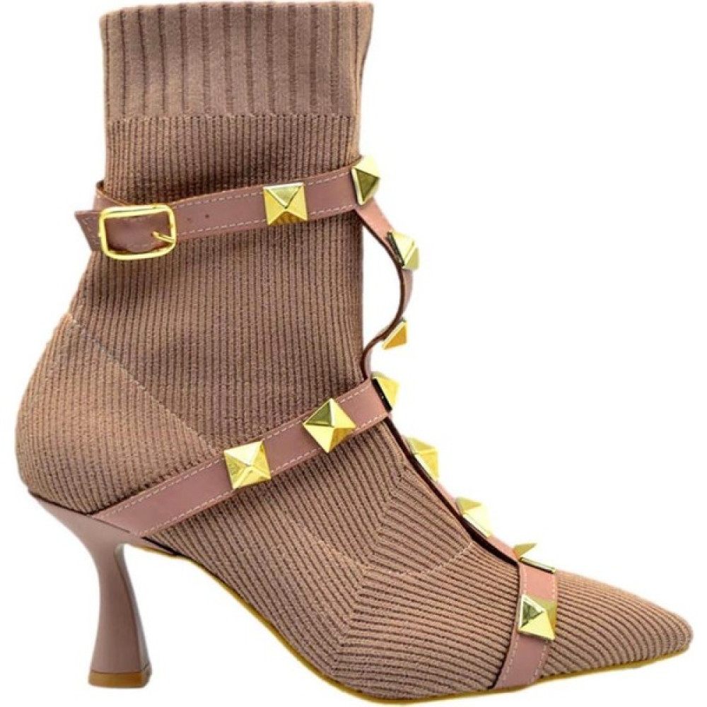 Duygushoesbag Kadın Triko Gold Zımba Aksesuarlı Bot Kadın Botları Fiyatı