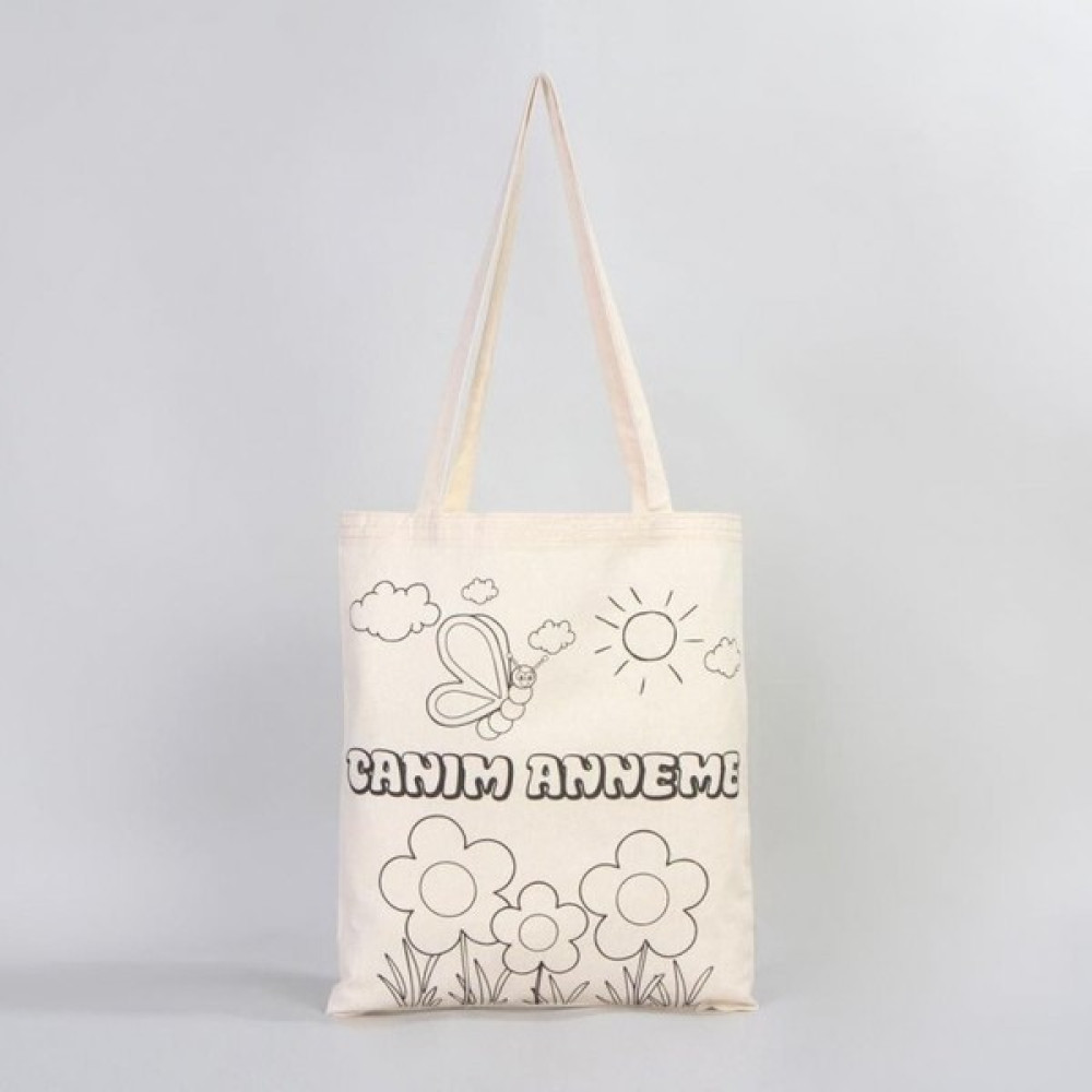 Duyu Market Boyanabilir Bez Çanta 35X40 Cm- Canım Annem Baskılı (Kalemli) Okul Çantası Fiyatı