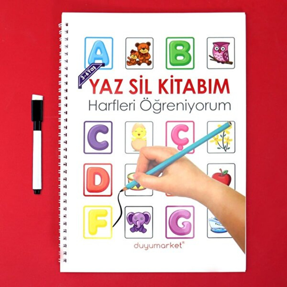 Duyu Market Yaz Sil Kitabım Harfleri Öğreniyorum Okul Öncesi Eğitici & Öğretici Kitaplar Fiyatı