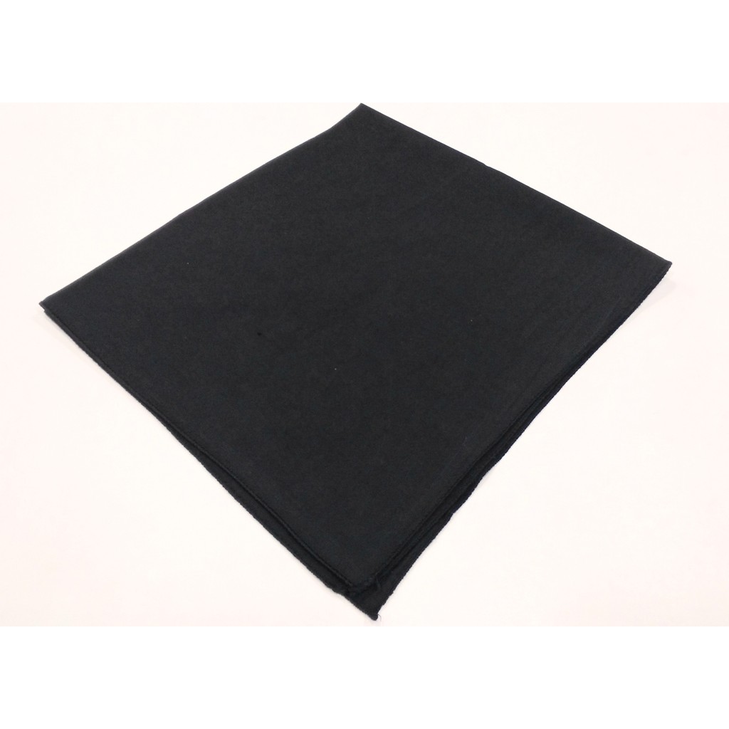 Düz Renk Siyah Kare Bandana - 010 - Siyah - Standart Bandana (Outdoor) Fiyatı