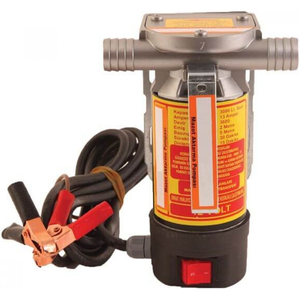 DÜZEY 12 VOLT 1'' HORTUM ÇIKIŞLI DIŞTAN ÇEKME MAZOT AKTARMA(SIVI TRANSFER) POMPASI(SU,SÜT,ZEYTİNYAĞ) - 1'' Boy-12V Su Motoru Fiyatı