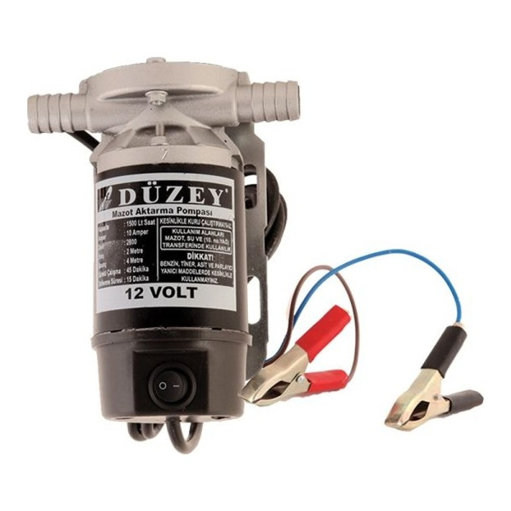 Düzey 12 Volt 3/4''Çıkışlı Dıştan Çekme Sıvı Transfer(Mazot Aktarma) Pompası(Mazot,Zeytinyağ,Süt,Yağ) - 3/4'' Boy-12V Bahçe Makinesi Fiyatı