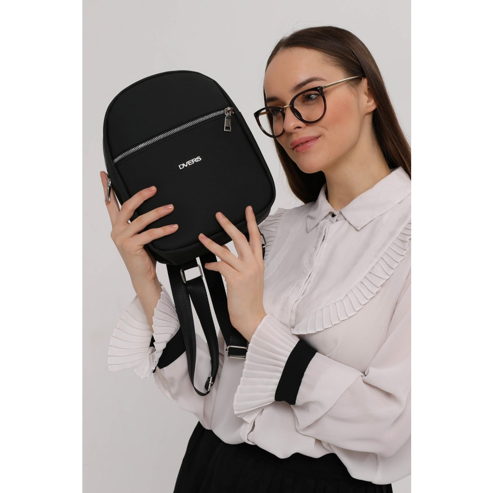 DVERS Siyah 2 Bölmeli Kadın Sırt Çantası Unisex Sırt Çantası Fiyatı