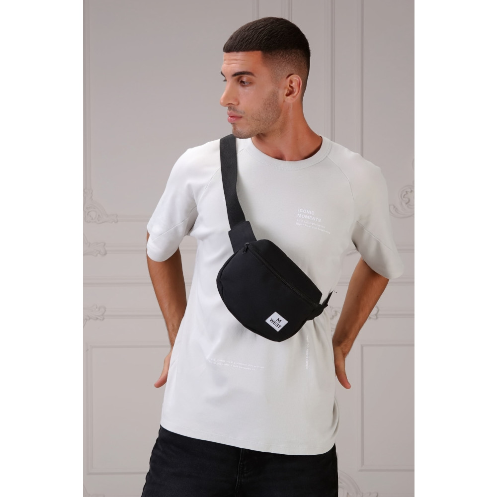 DVERS Unisex Siyah Tek Bölme Bel Ve Omuz Çantası Bayan Bel Çantası Fiyatı