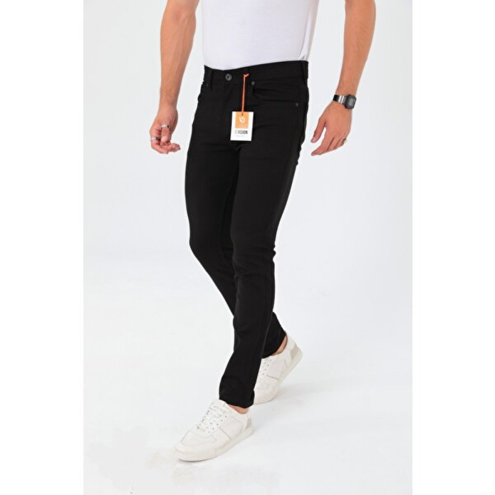 Dvision Slim Fit Pamuk Saten Siyah Erkek Pantolon Erkek Pantolon Fiyatı