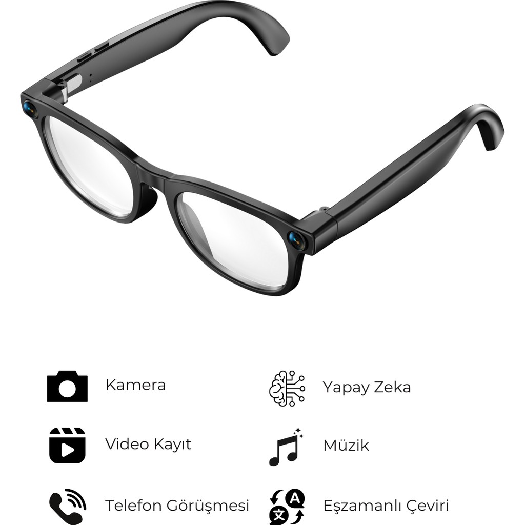 Dvyen G2 Pro Akıllı Yapay Zeka (Aı) Gözlük – Kamera, Bluetooth, Hafıza, Müzik, Aı Ast., Canlı Çeviri, Ipx5 - Şeffaf Akıllı Gözlük Fiyatı