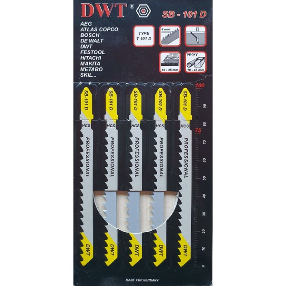 DWT SB-101D 5'li Paket Ahşap ve Pvc Için Dekupaj Testere - 100 mm Oto Boyaları Fiyatı