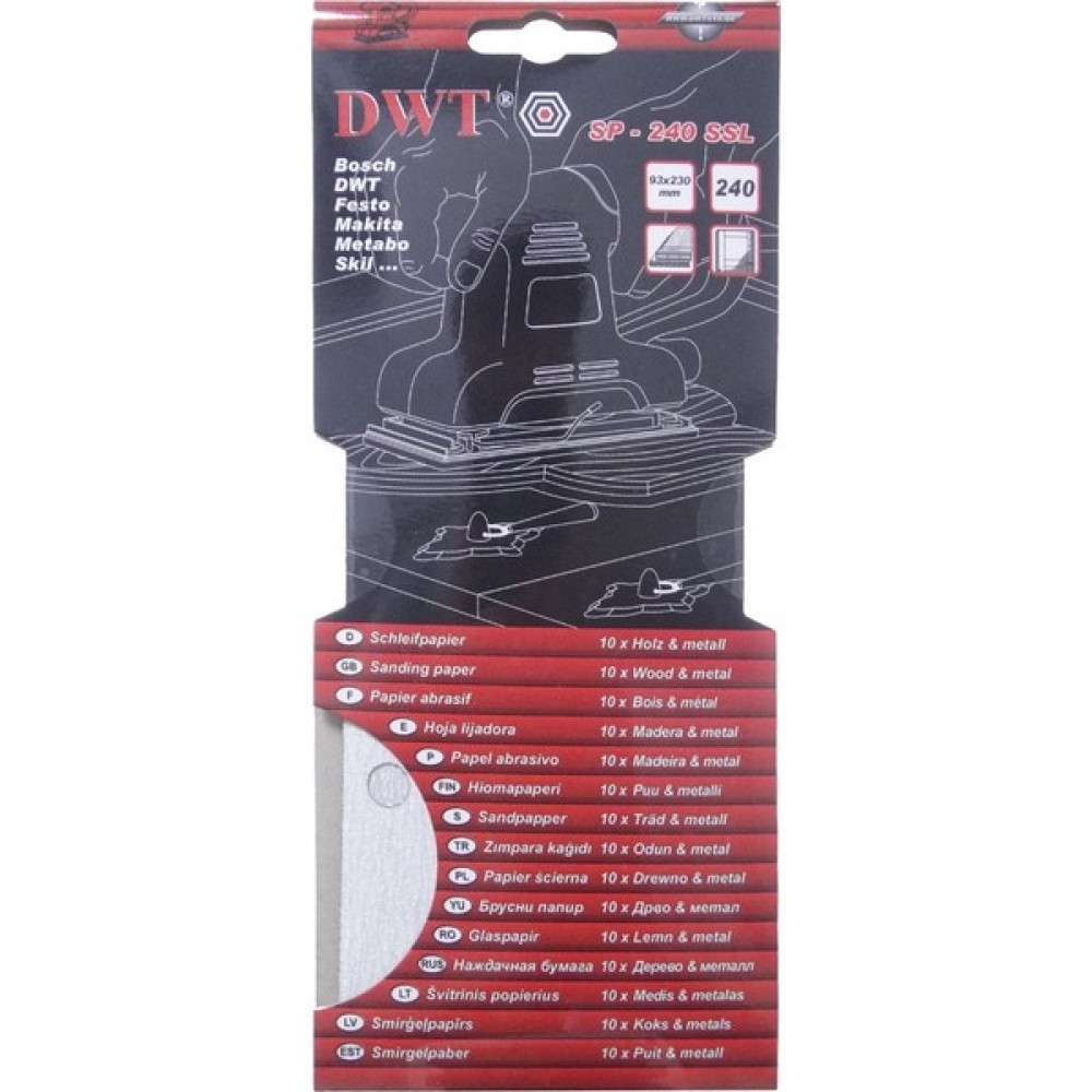 Dwt SP-240SSL Dikdörtgen Delikli Zımpara Kağıdı 93X230MM 240 Kum - 1 Adet Oto Boyaları Fiyatı
