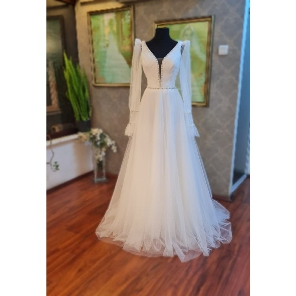 Dy Moda Dilek Yavaş Balon Kollu A Kesim Nikah Elbisesi Gelinlik Gelinlik Fiyatı