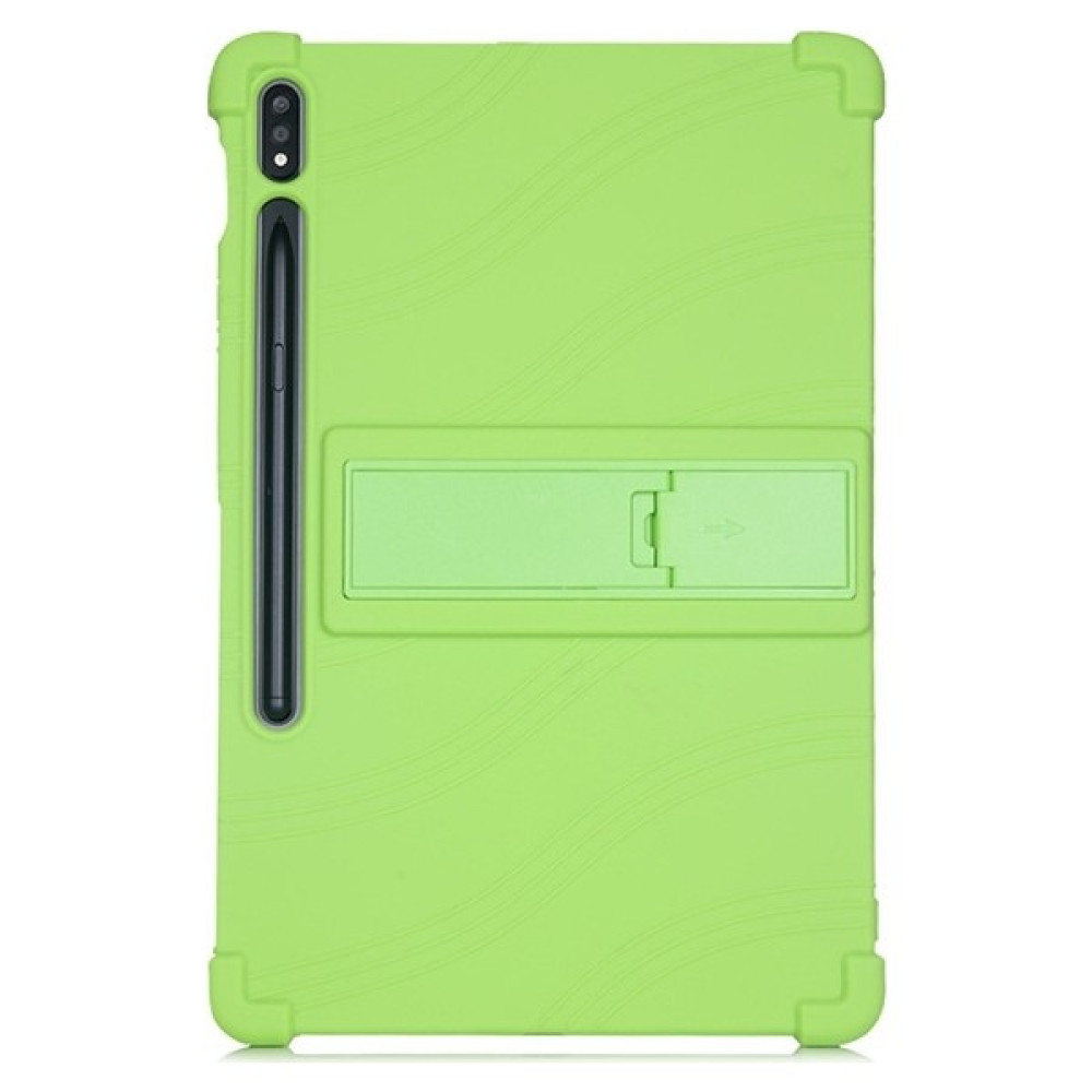 Dybox Samsung Galaxy Tab S7 Plus SM-T970 - T975 - 12.4" Darbe Emici Standlı Silikon Kılıf Yeşil Oto Boyaları Fiyatı