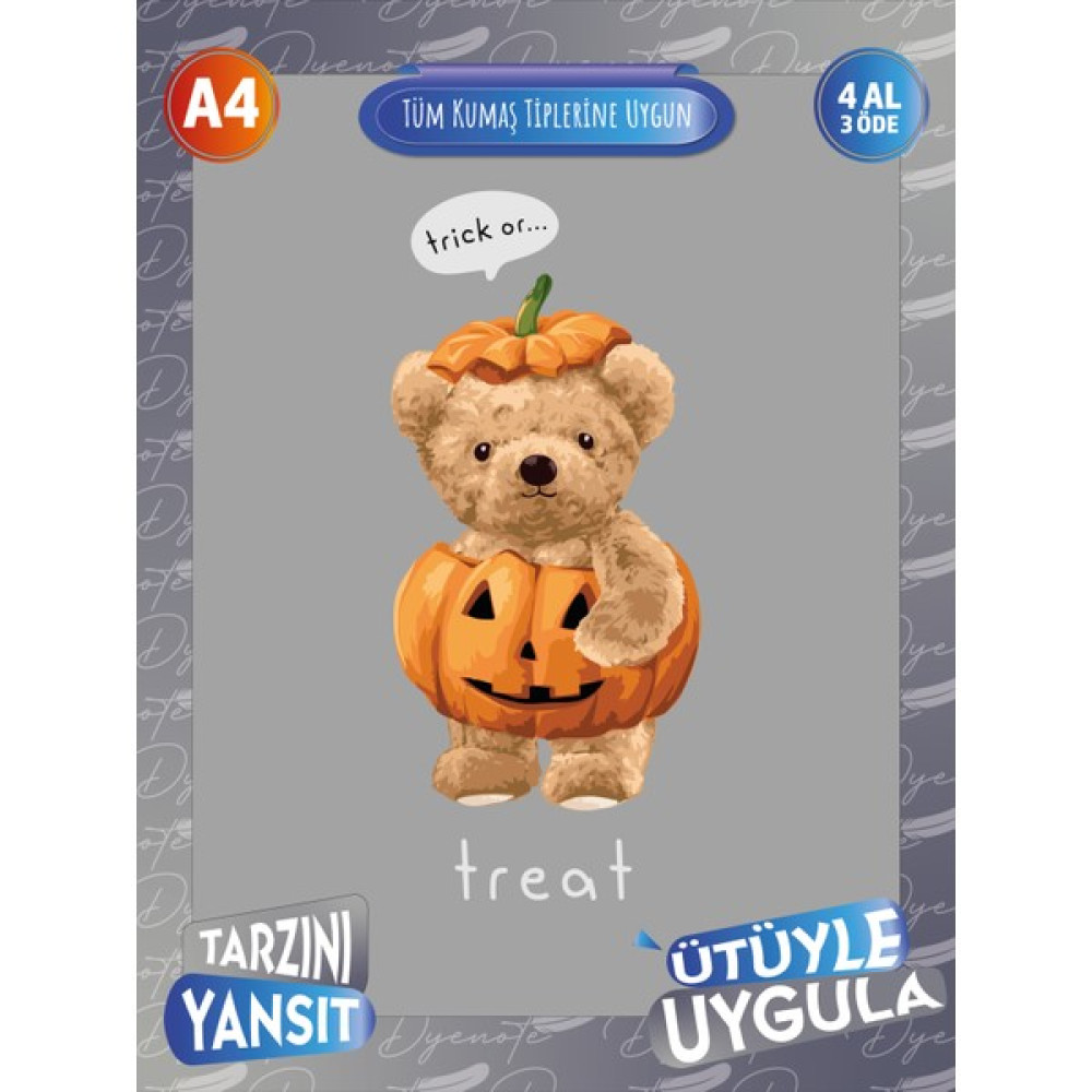 Dyenote Ayıcık Beargraf Ütü ile Yapışan Tişört Tekstil Transfer Dtf Baskı Oto Boyaları Fiyatı