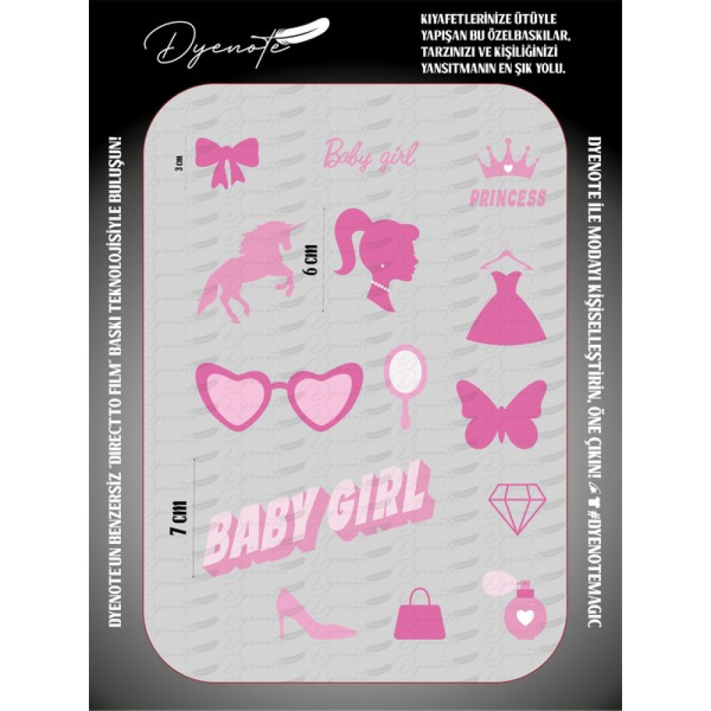 Dyenote Bebek Kız Barbie Güzel Baby Yapışabilen Tekstil Ütü Ile Yapışan Transfer Baskı Kağıdı Dtf Baskı Oyun & Hobi Fiyatı