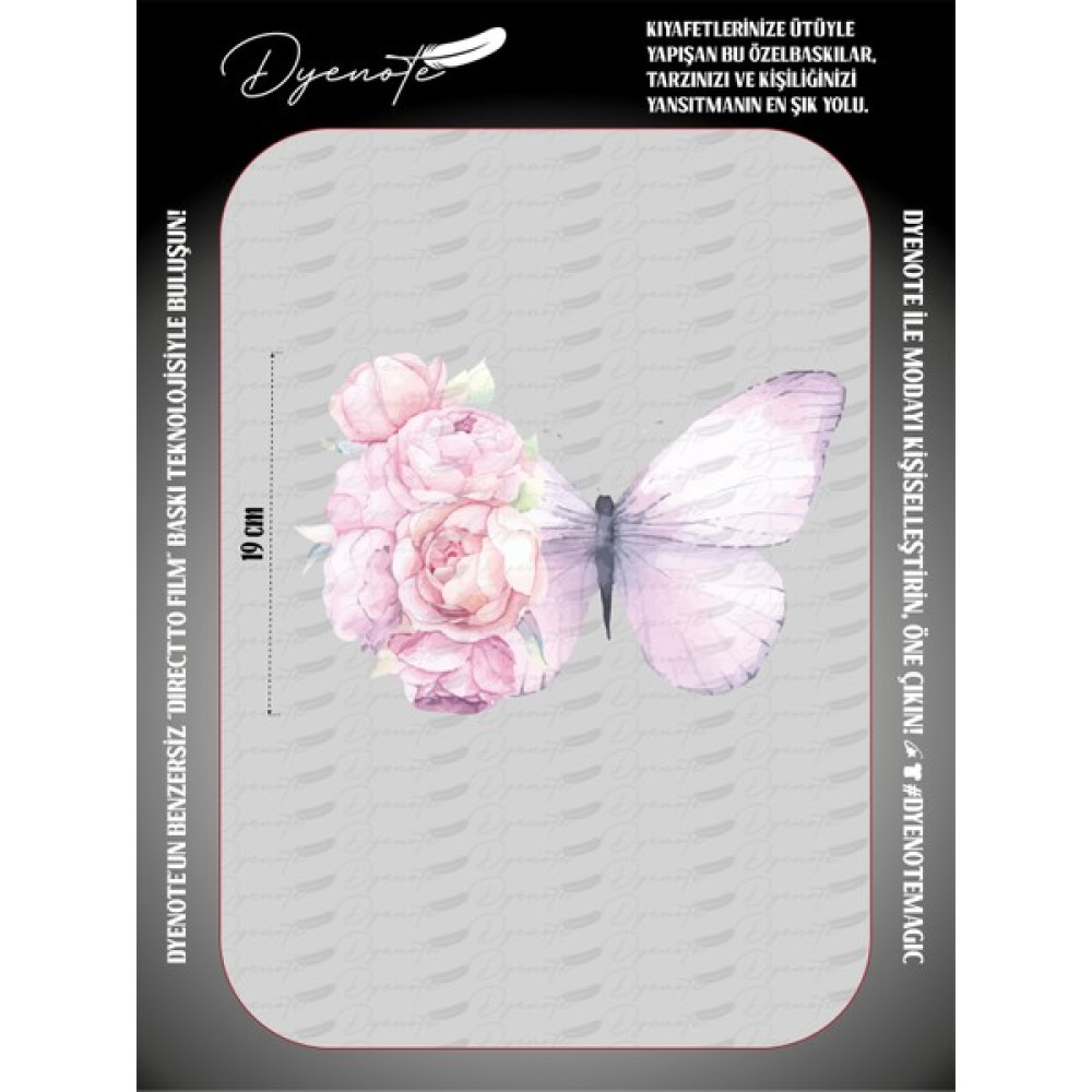 Dyenote Güllü Kelebek Rose Butterfly Physics Tekstil Ütü Ile Yapışan Transfer Baskı Kağıdı Dtf Baskı Oyun & Hobi Fiyatı