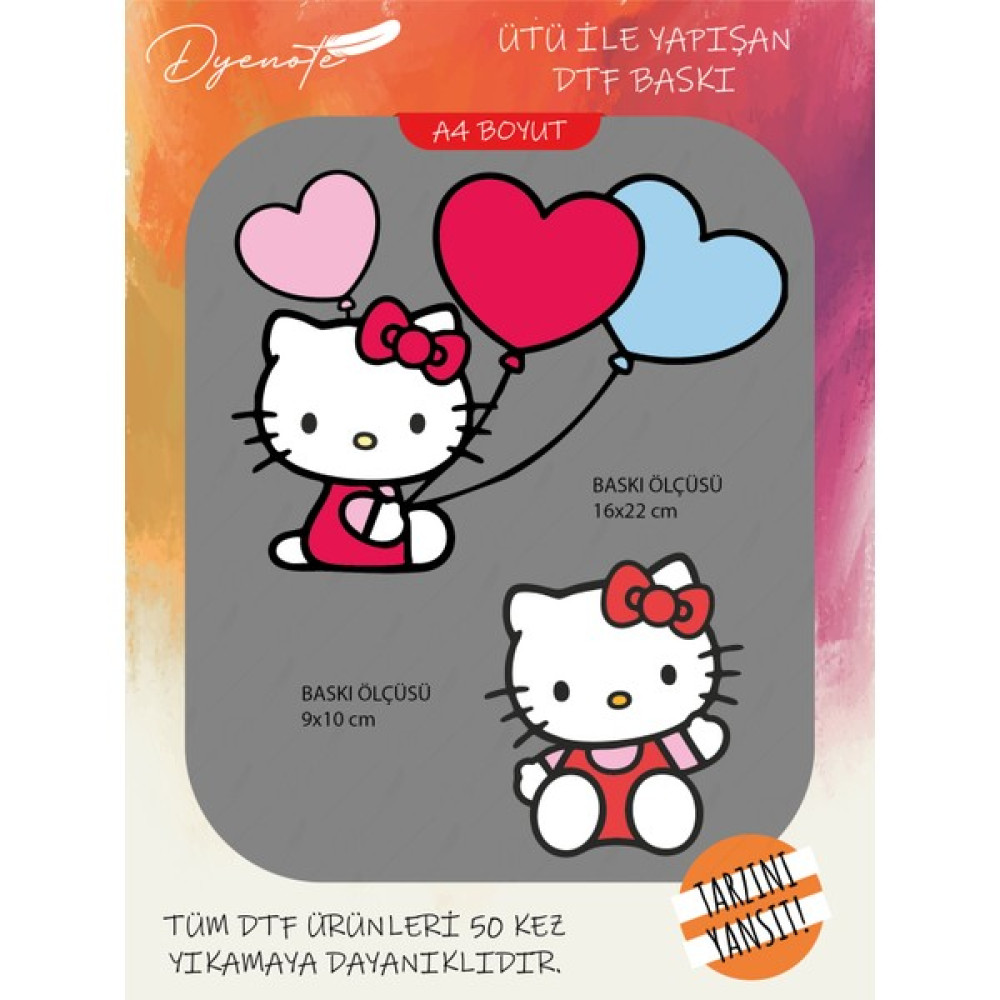 Dyenote Hello Kitty Ütü ile Yapışan Tişört Tekstil Transfer Dtf Baskı Oyun & Hobi Fiyatı