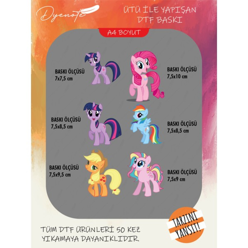 Dyenote My Little Pony 2 Dtf Transfer Kağıdı A4 - Ütüyle Yapıştır Oyun & Hobi Fiyatı
