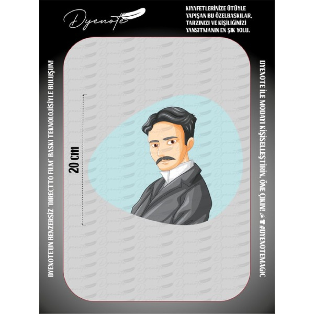 Dyenote Nicola Tesla Portre Çizgi Yapışabilen Tekstil Ütü Ile Yapışan Transfer Baskı Kağıdı Dtf Baskı Oto Boyaları Fiyatı
