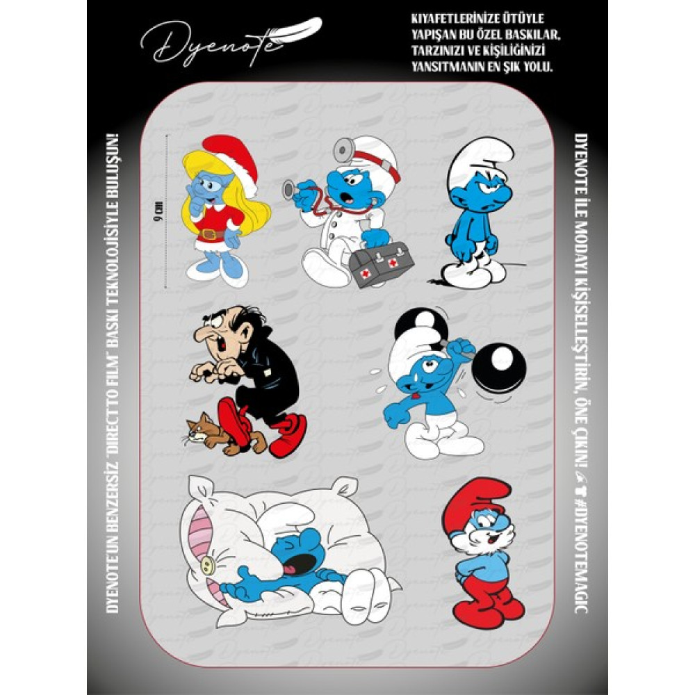 Dyenote Şirinler Mavi Smurf Gargamel Kumaş Aplike Yama Ütü ile Yapışan Transfer Kağıdı Dtf Arma Oyun & Hobi Fiyatı