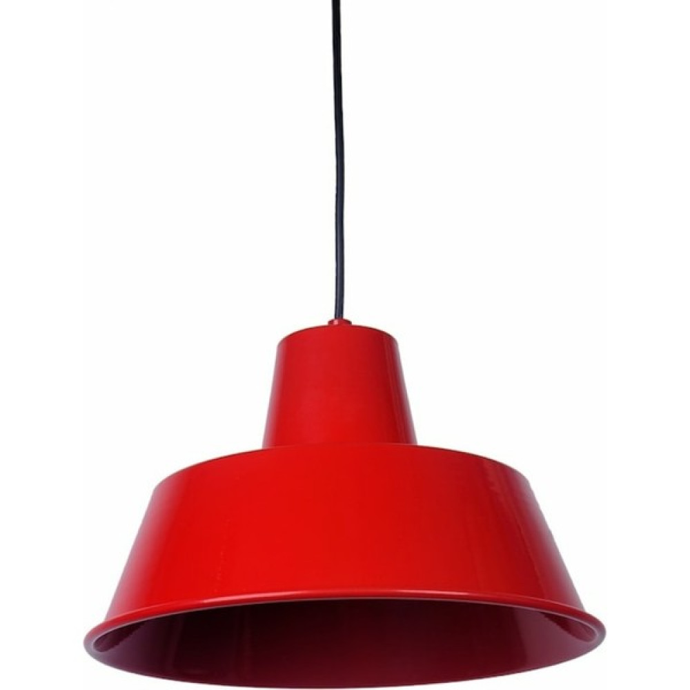Dylight Retro Metal Sarkıt Avize Rustik Tekli Kırmızı Sarkıt Cafe Mutfak Aydınlatma Çap:35 cm - Siyah - 1'li Avize Fiyatı