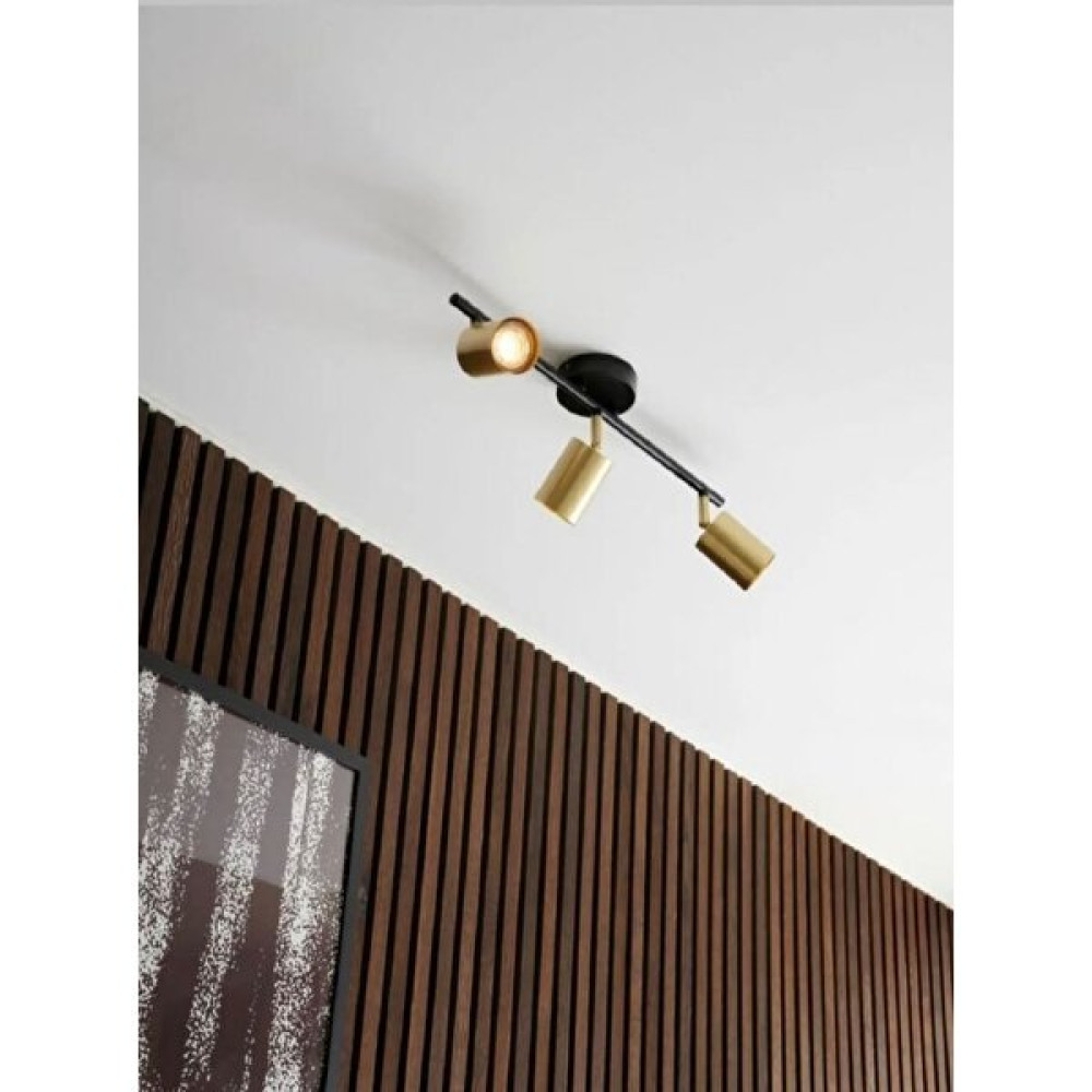 Dylight Retro Siyah Eskitme Kaplama Hareketli Modern Spor 3 Lü LED Spot Avize Beyaz Ampullü - Krom Avize Fiyatı