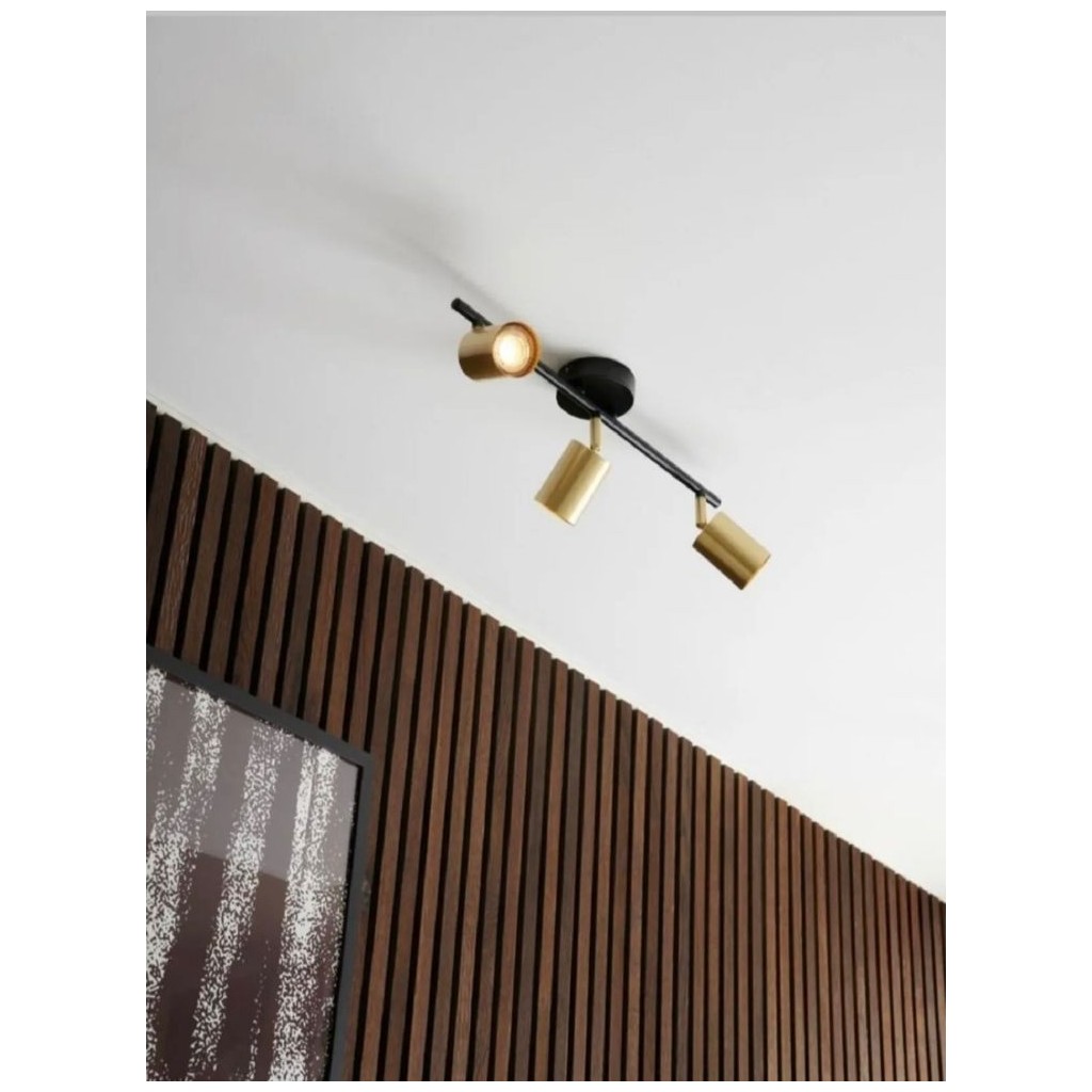 Dylight Retro Siyah Eskitme Kaplama Hareketli Modern Spor 3 Lü LED Spot Avize Beyaz Ampullü - Krom Avize Fiyatı