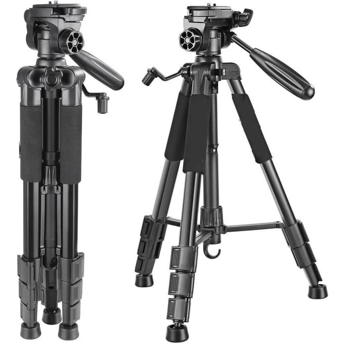 Dymax 175CM Profesyonel Tripod Kamera Fotoğraf Makinesi Dslr Canon Nikon Sony Için Telefon Tutucu Tripot - Siyah Dijital Fotoğraf Makineleri Fiyatı