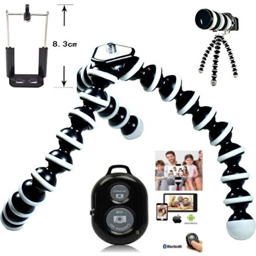 Dymax Bluetooth Kumandalı Masa Üstü Ahtapod Tripod Gorillapod Gopro Cep Telefon Tutuculu Fotoğraf Makinesi Için Tripot Tripodlar Fiyatı