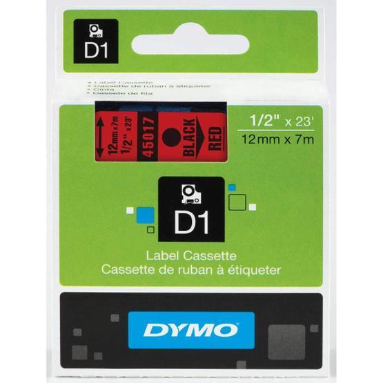 Dymo 720570-45017 D1 Kırmızı-Siyah 12x7 m Şerit