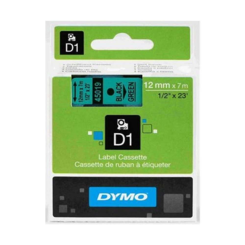 Dymo D1 Şerit 12MM x 7mt Yeşil - Siyah Etiket Makinesi Fiyatı