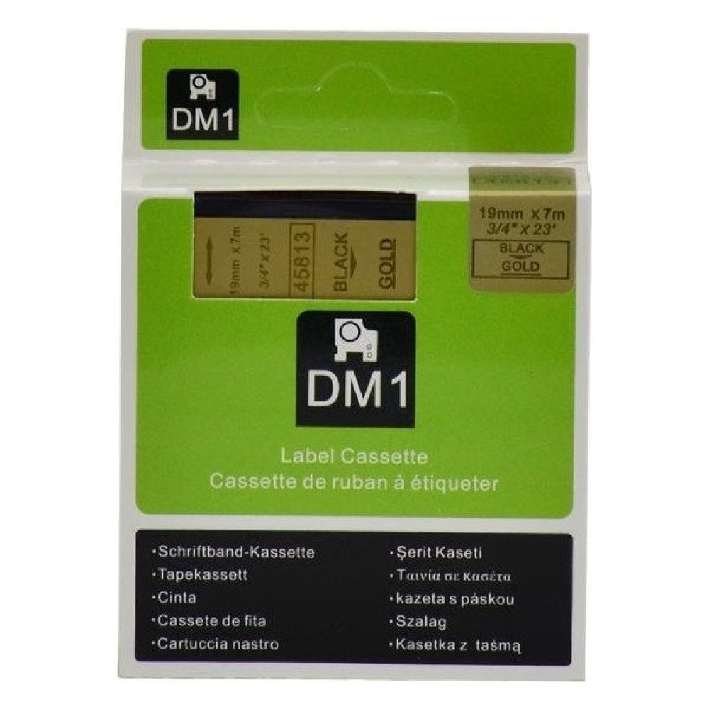 Dymo D1 Yedek Şerit 19MMX7MT Gold Siyah Etiket Makinesi Fiyatı
