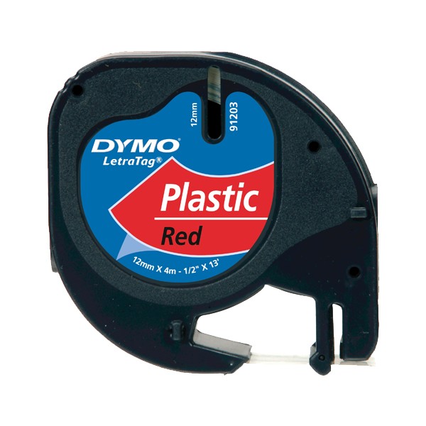 Dymo Letratag Şerit Plastik 12 Mmx4 mt Kırmızı 91203 Diğer Fiyatı