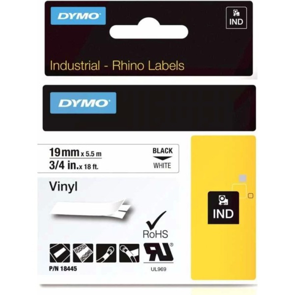 Dymo Rhinopro 18445 Beyaz/siyah Renkli Vinil Şerit 19 mm x 5,5 mt Oto Boyaları Fiyatı