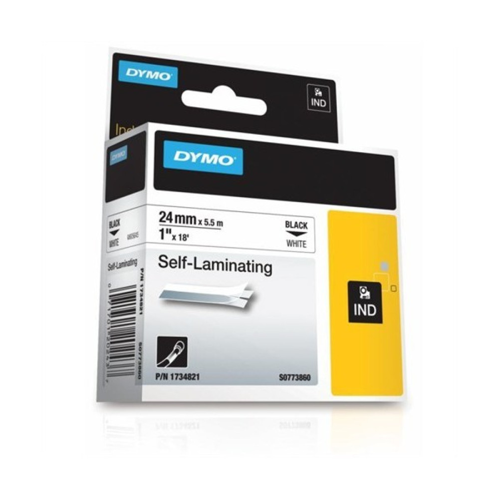 Dymo RhinoPro Lamine Vinil 24mmx5.5m BeyazSiyah 1734821 Etiket Makinesi Fiyatı