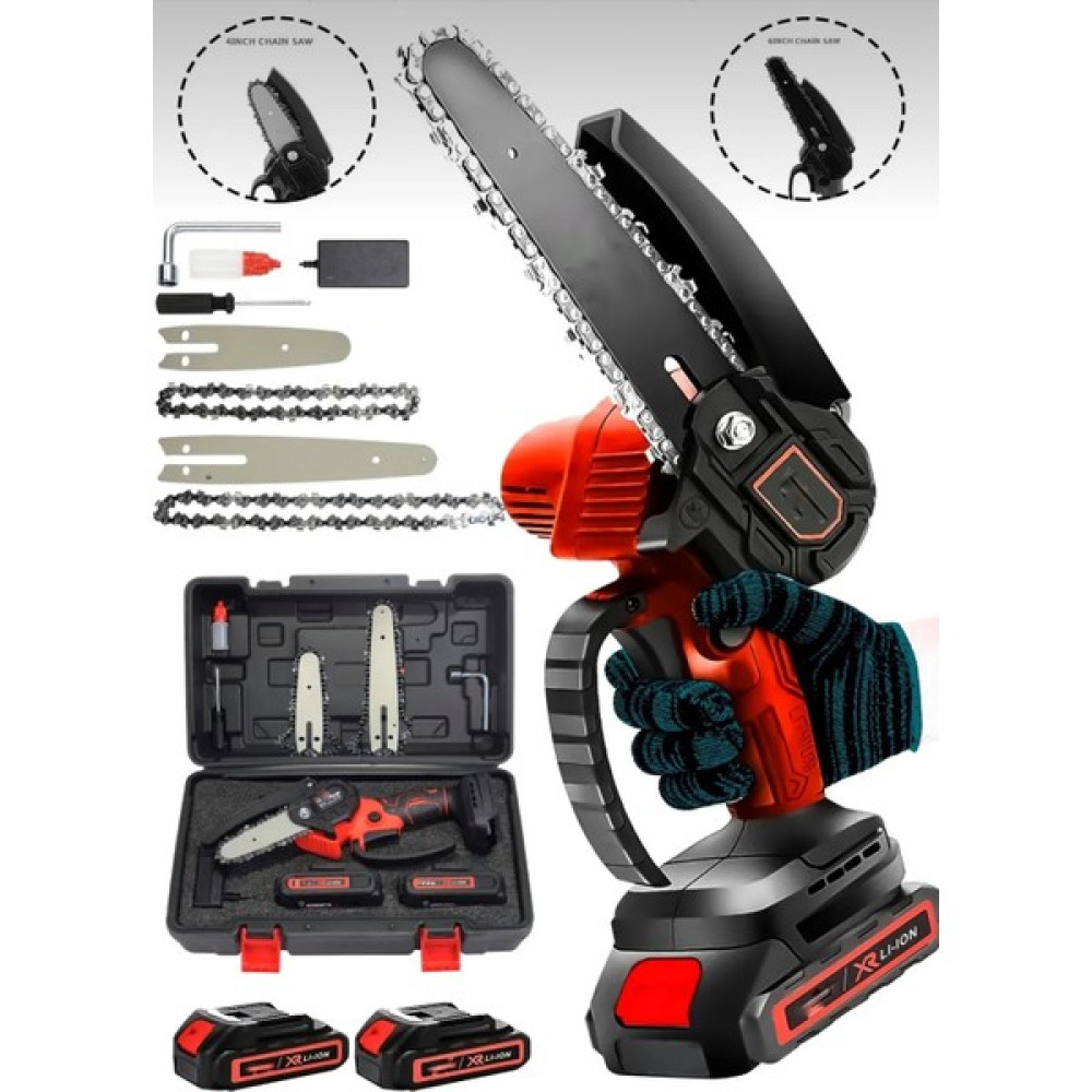 Dynamic Max 128VF Bakır Çift Pala Çift Batarya Şarjlı Ağaç Kesme ve Dal Budama Makinesi Yeni Seri Extra Güçlü Dal Budama Makineleri Fiyatı