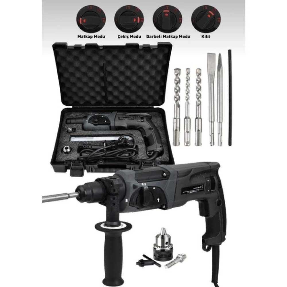 Dynamic Max Extra Güçlü 4200W Probakır Sargı Kırıcı Delici Darbeli Hilti Matkap 5 Adet Uç Metal Şanzuman Ssch-1kırcı Kırıcı Deliciler & Kırıcılar Fiyatı