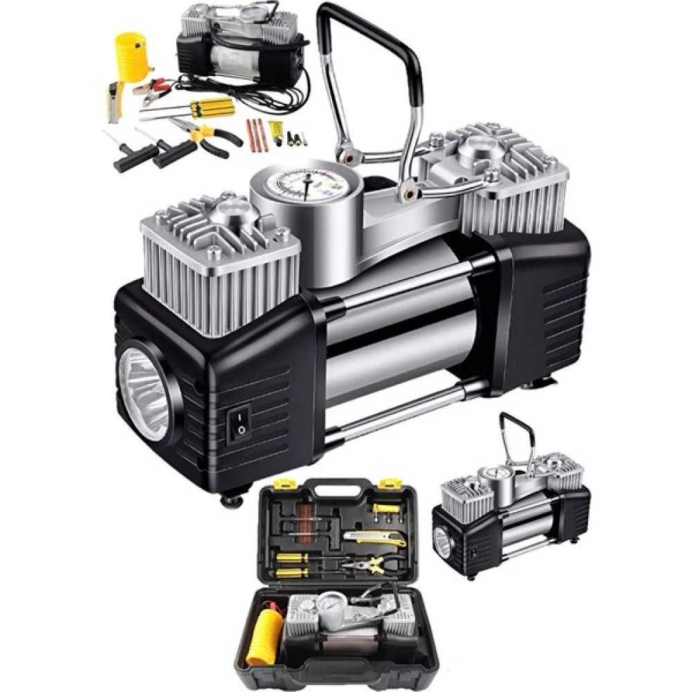 Dynamic Max Profesyonel 730P Çift Pistonlu 12 V 150 Psi Dakikada 85 Lt Araç Araba Lastik Bot Şişirme Kompresörü Hava Kompresörü Fiyatı