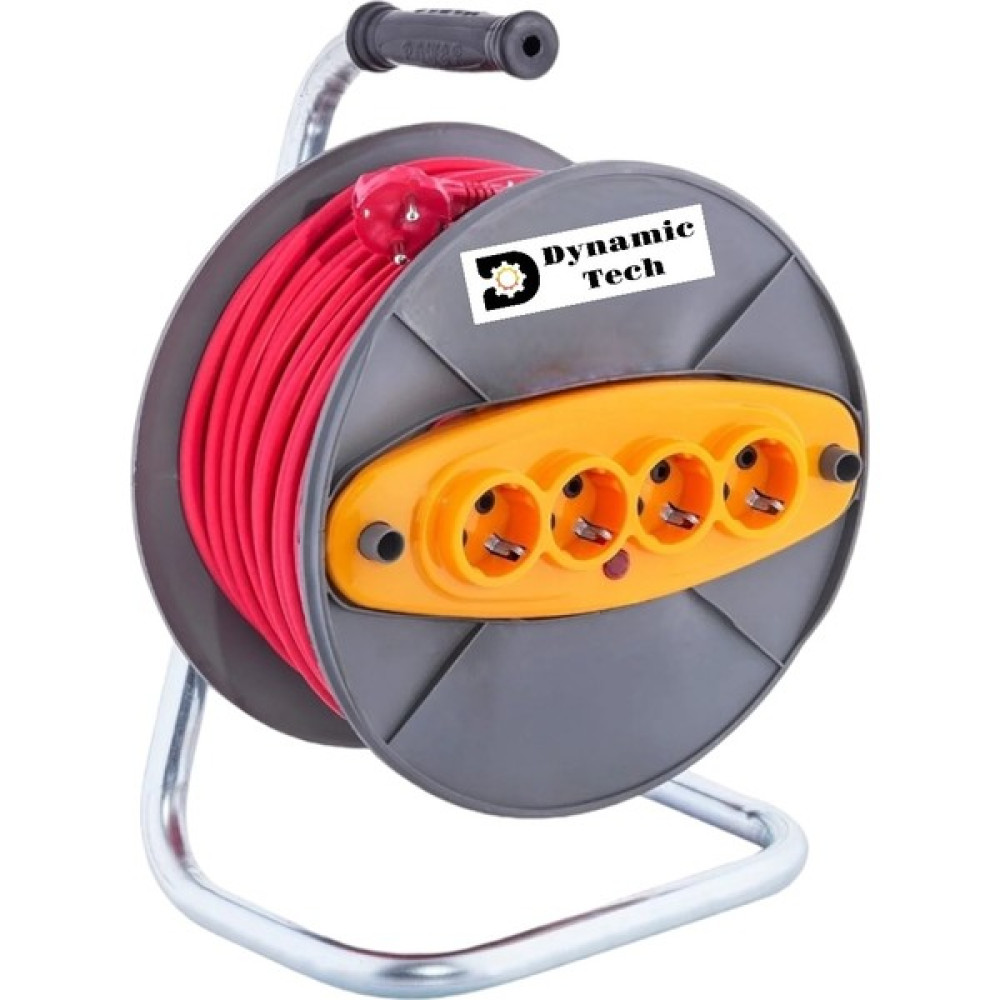 Dynamic Tech 50 Metre 3x2.5 Makaralı Seyyar Uzatma Kablosu 4 Prizli (Dörtlü) Prizler Fiyatı
