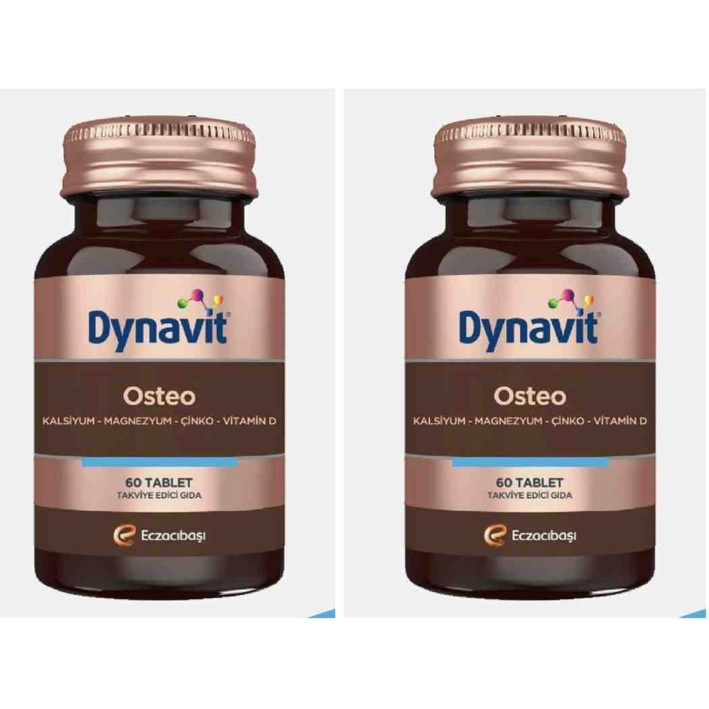 Dynavit Osteo Kalsiyum , Magnezyum ,çinko, Bor, Bakır, Selenyum, Vitamin D3 2 Adet Diğer Fiyatı
