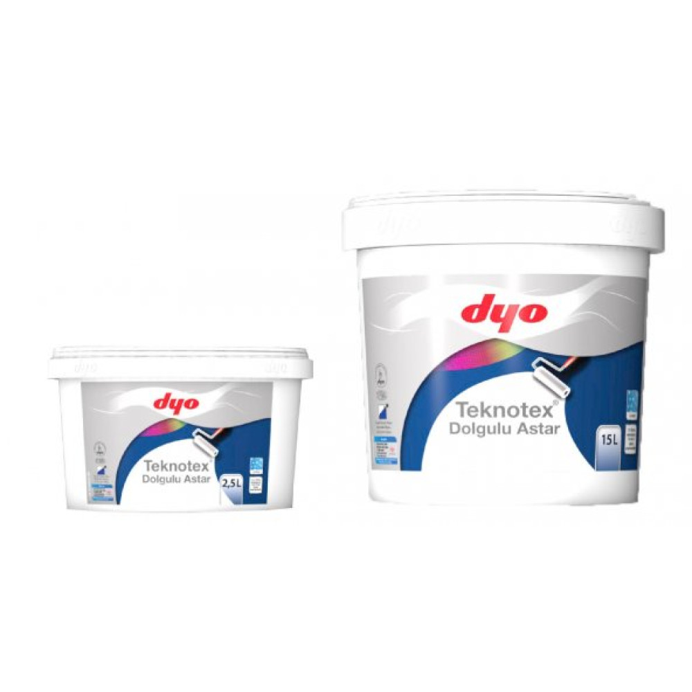 Dyo Teknotex Dolgulu Dis Cephe Astari 7,5 Litre Beyaz İç Cephe Duvar Boyası Fiyatı