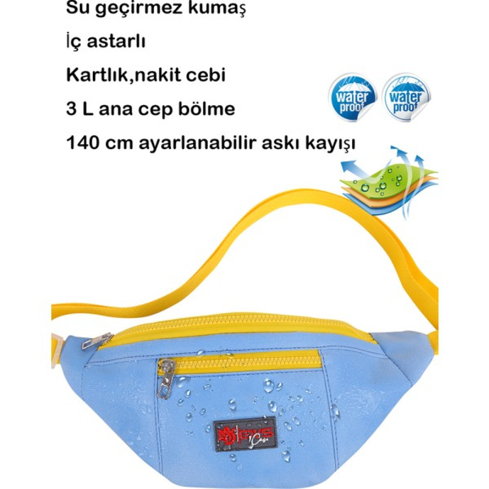 Dys Case Kolej Çok Renkli Bel ve Omuz Askılı Çanta Çapraz Çanta Unisex Su Geçirmez 3 L Kolej Model Çanta Bayan Bel Çantası Fiyatı