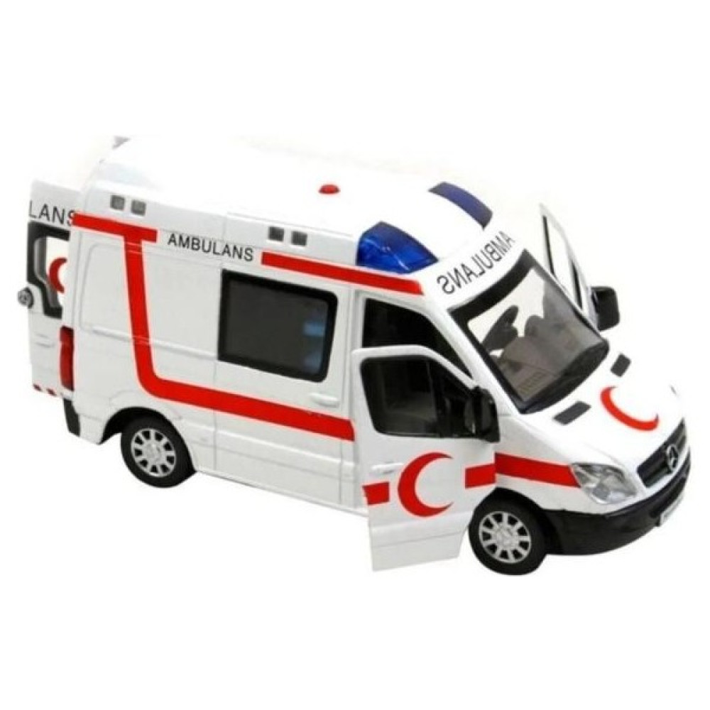 Dzc Kuzenler Avm Diecast Metal 112 Ambulans Mercedes Sprinter Çek Bırak Işıklı Siren Sesli 14 cm Kapıları Açılır Oyuncak Araç Fiyatı