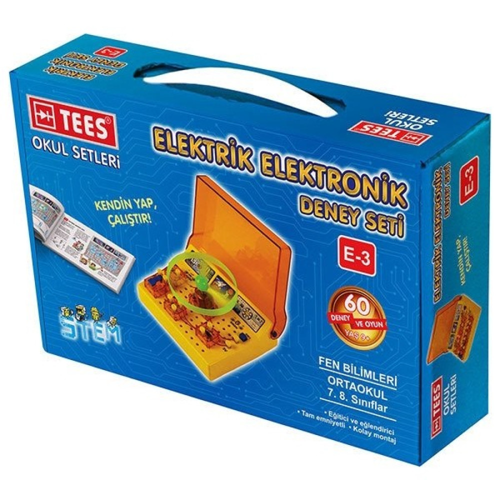 E-3 Fen Bilgisi Elektrik Elektronik Deney Seti - Mavi Eğitici Oyuncak Fiyatı
