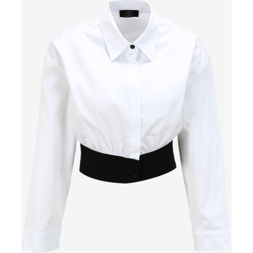 E 4.0 Design Studio x Fabrika Beyaz Kadın Crop Gömlek F3WL-GML W20 Kadın Gömlek Fiyatı