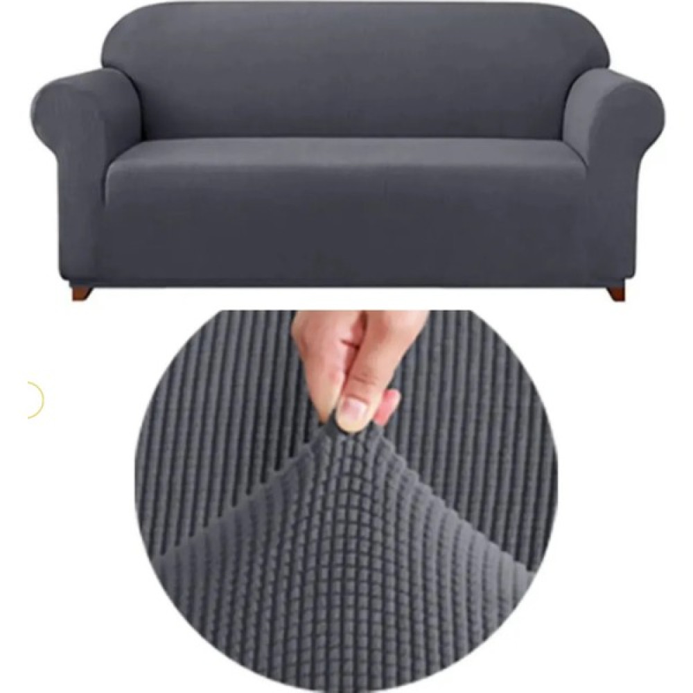 E Bahar Likrali 3 Kişilik Lastikli Koltuk Kılıfı. Çekyat Koltuk Örtüsü Streç Esnek Kanepe Kılıfı - 180 x 230 cm - Antrasit Koltuk & Kanepe Örtüsü Fiyatı