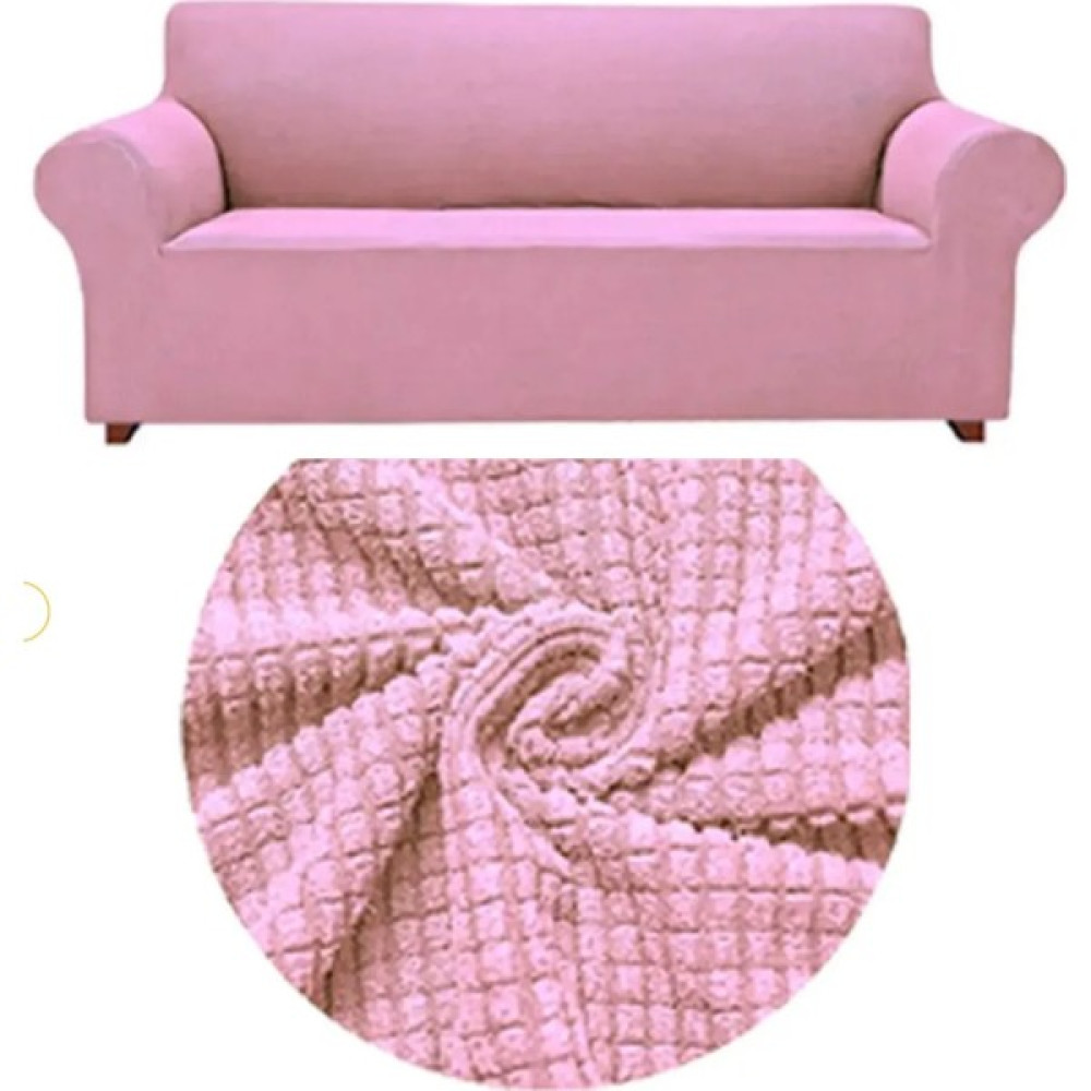 E Bahar Likrali 3 Kişilik Lastikli Koltuk Kılıfı. Çekyat Koltuk Örtüsü Streç Esnek Kanepe Kılıfı - 180 x 230 cm - Pudra Koltuk & Kanepe Örtüsü Fiyatı