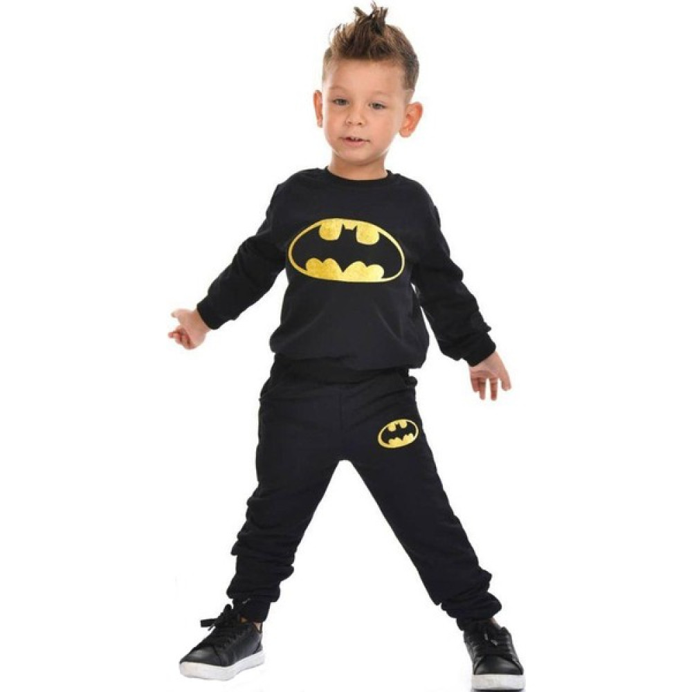 e-bizz store Erkek Çocuk Batman Desenli Siyah Eşofman Takımı Erkek Çocuk Giyim Takımı Fiyatı