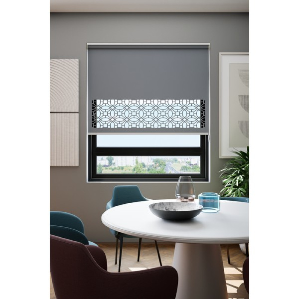 e-bizz store Perdebiz Lazer Kesim Mat Stor Perde Antrasit EB-111004 - 50 x 200 cm Stor Perde Fiyatı